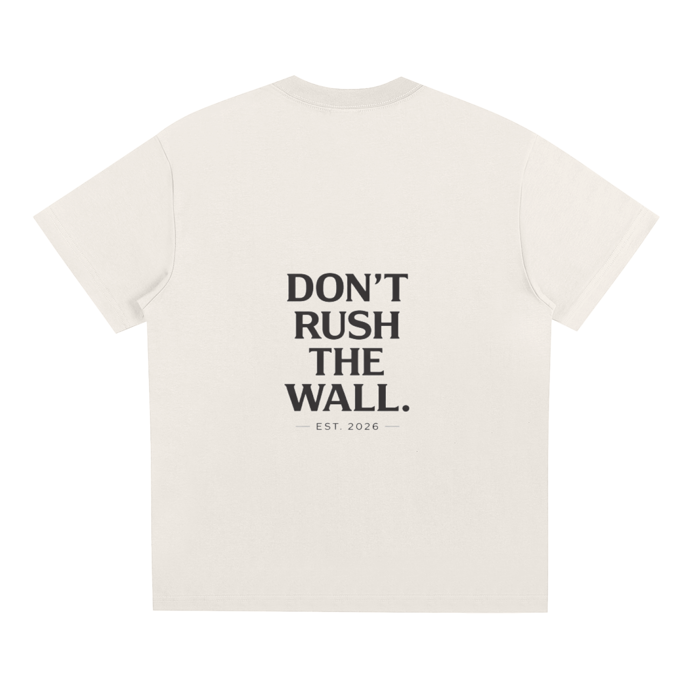 CANAL Mahjong Collection "Don't Rush The Wall" Tee Beige